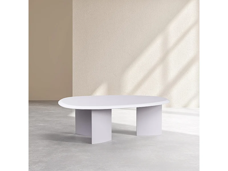 Habitat - Table basse organique finition mate - Blanc polaire - Amalia