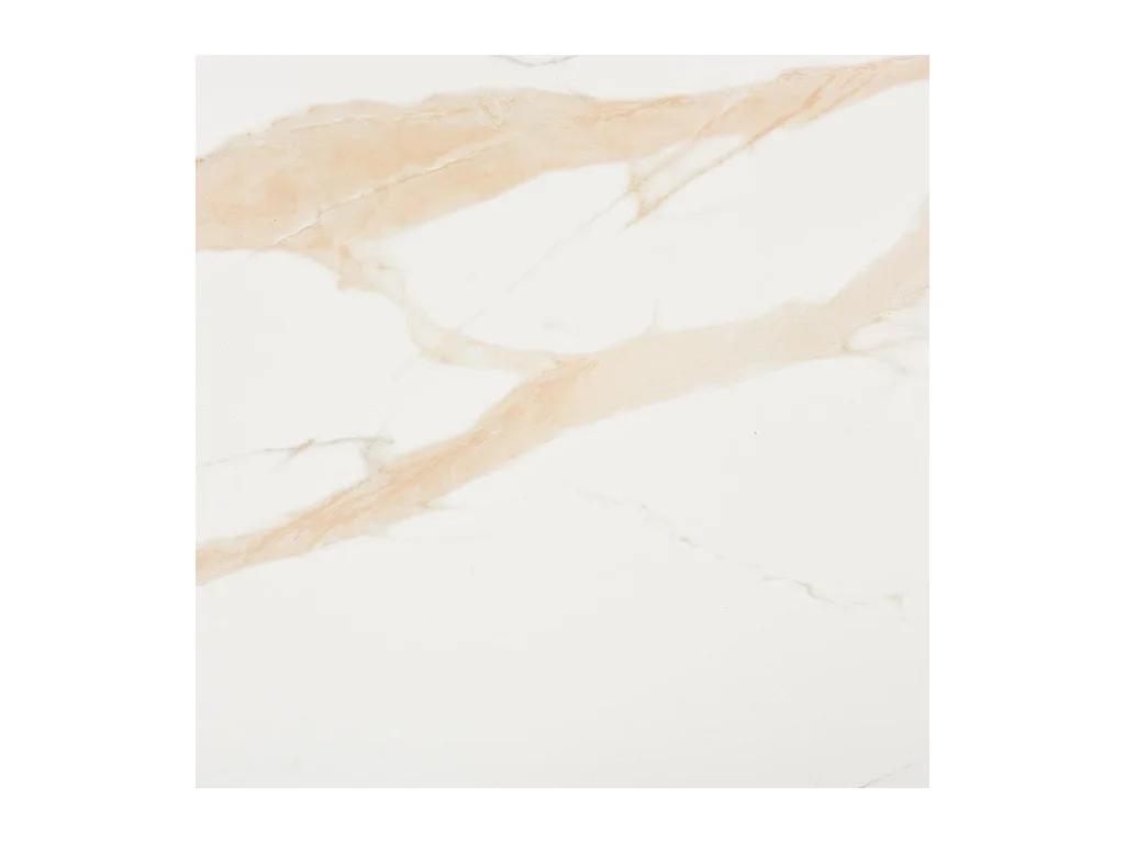 Habitat - Table rectangulaire extensible en céramique et pieds finition noyer - Beige - Fesinos