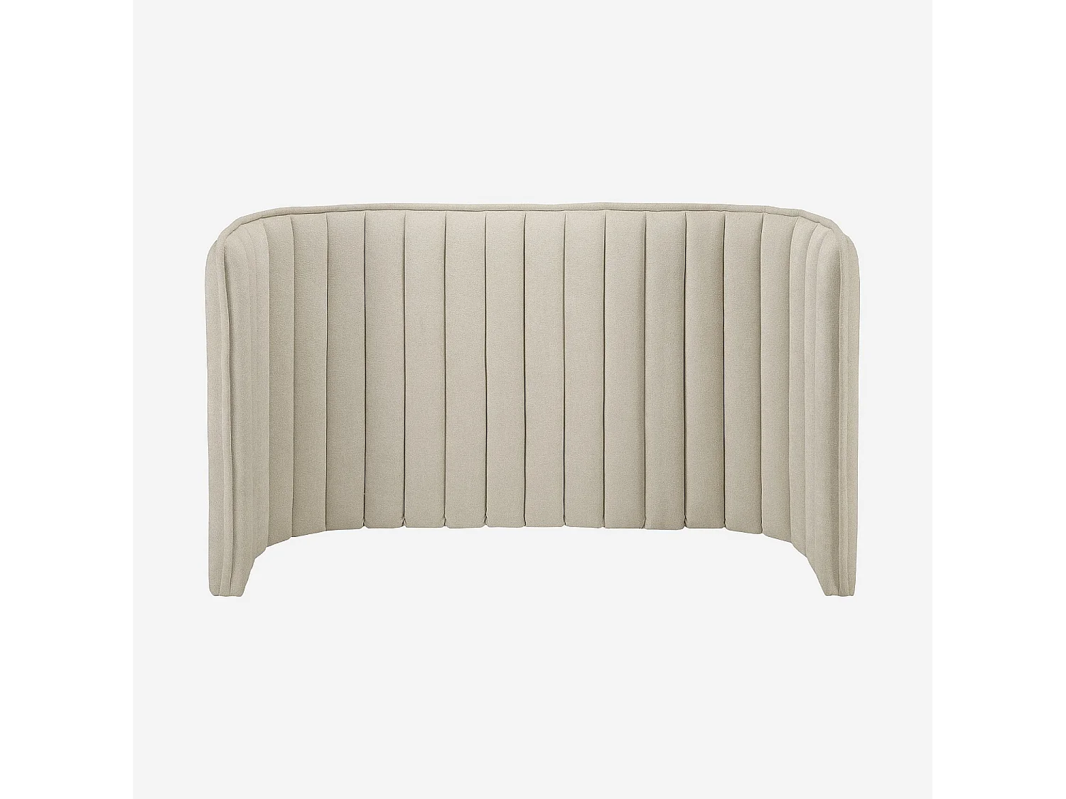 Tête de lit en tissu 244 x 102 cm - Crème