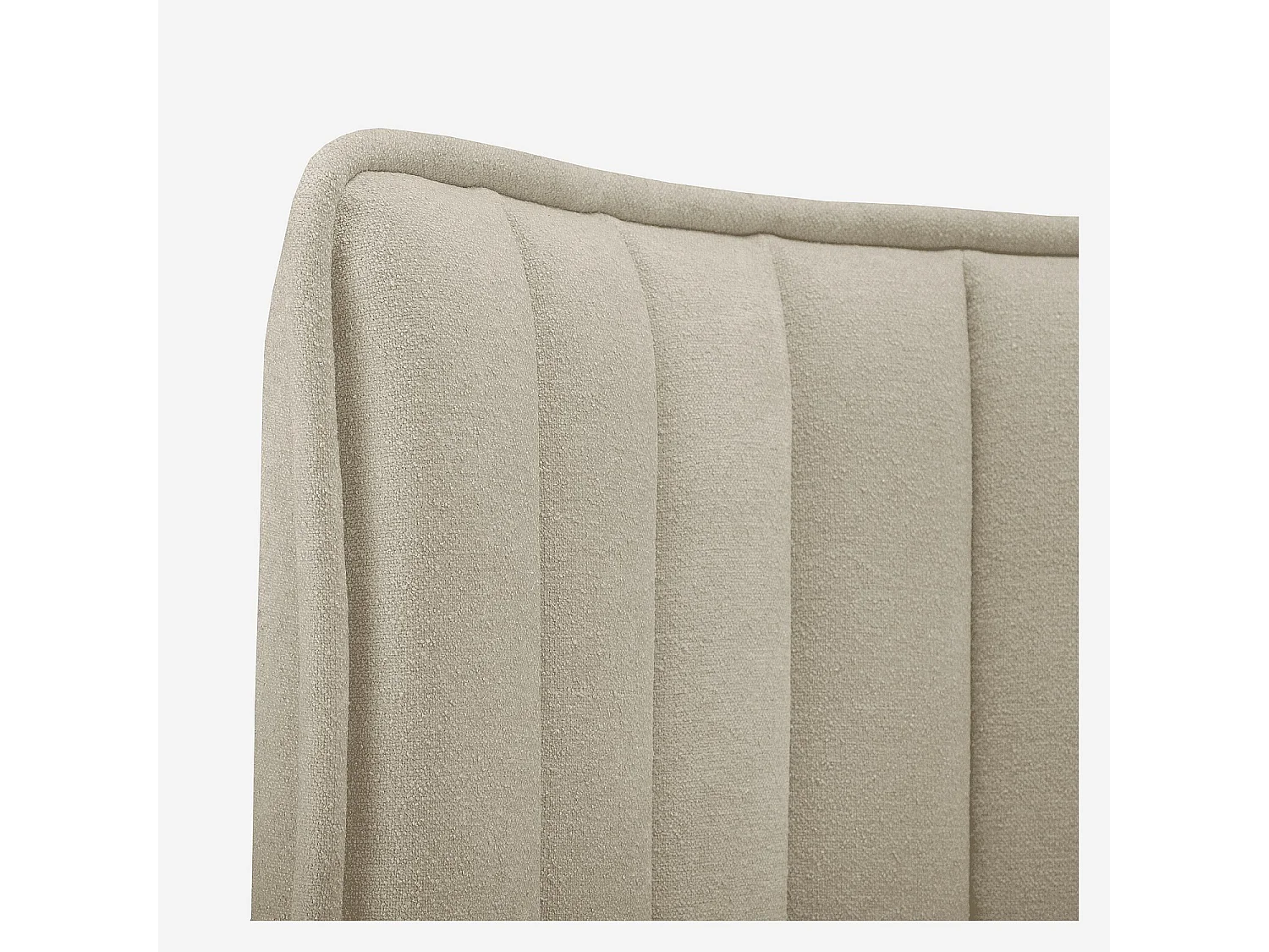 Tête de lit en tissu 244 x 102 cm - Crème