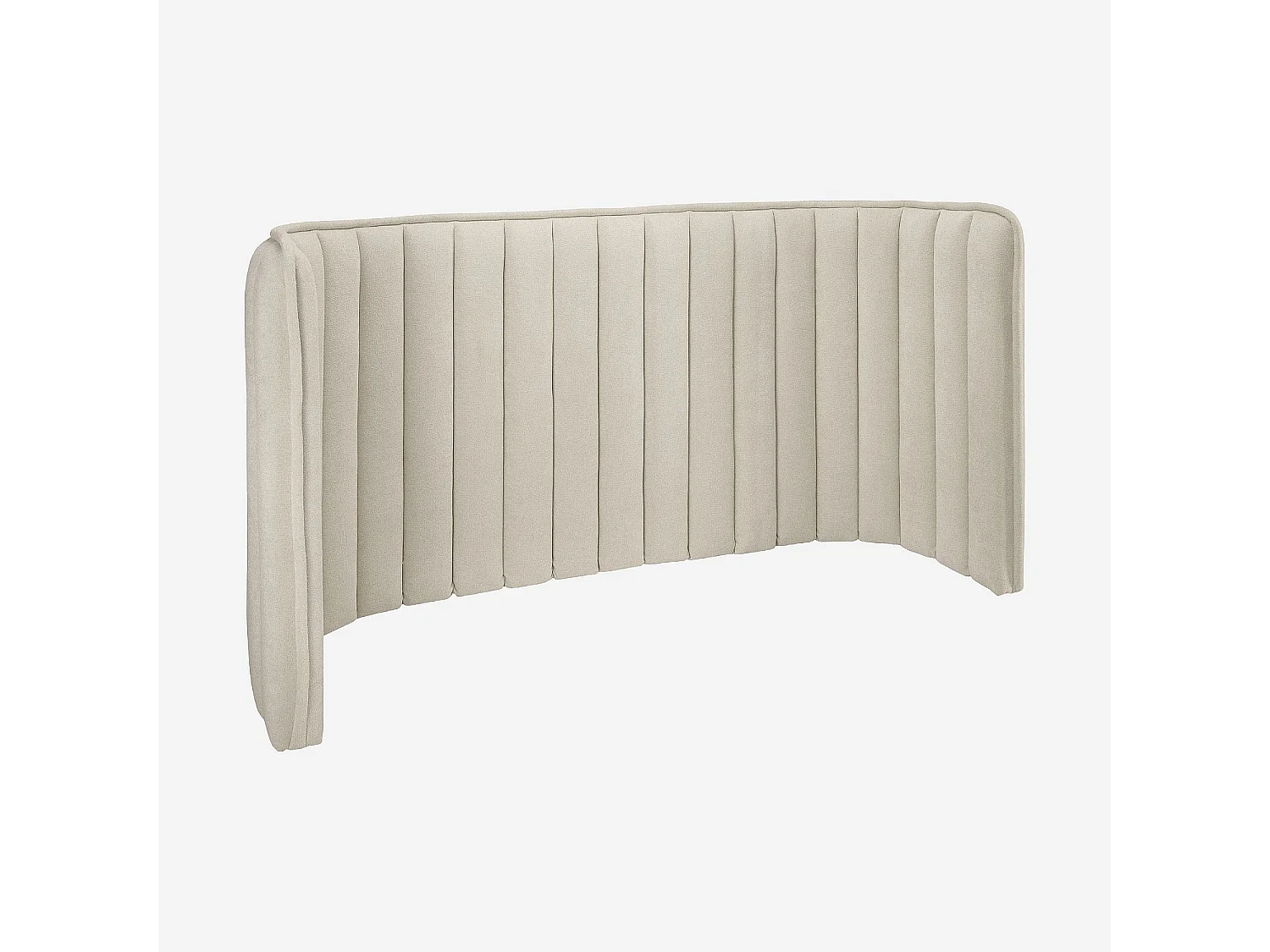 Tête de lit en tissu 244 x 102 cm - Crème