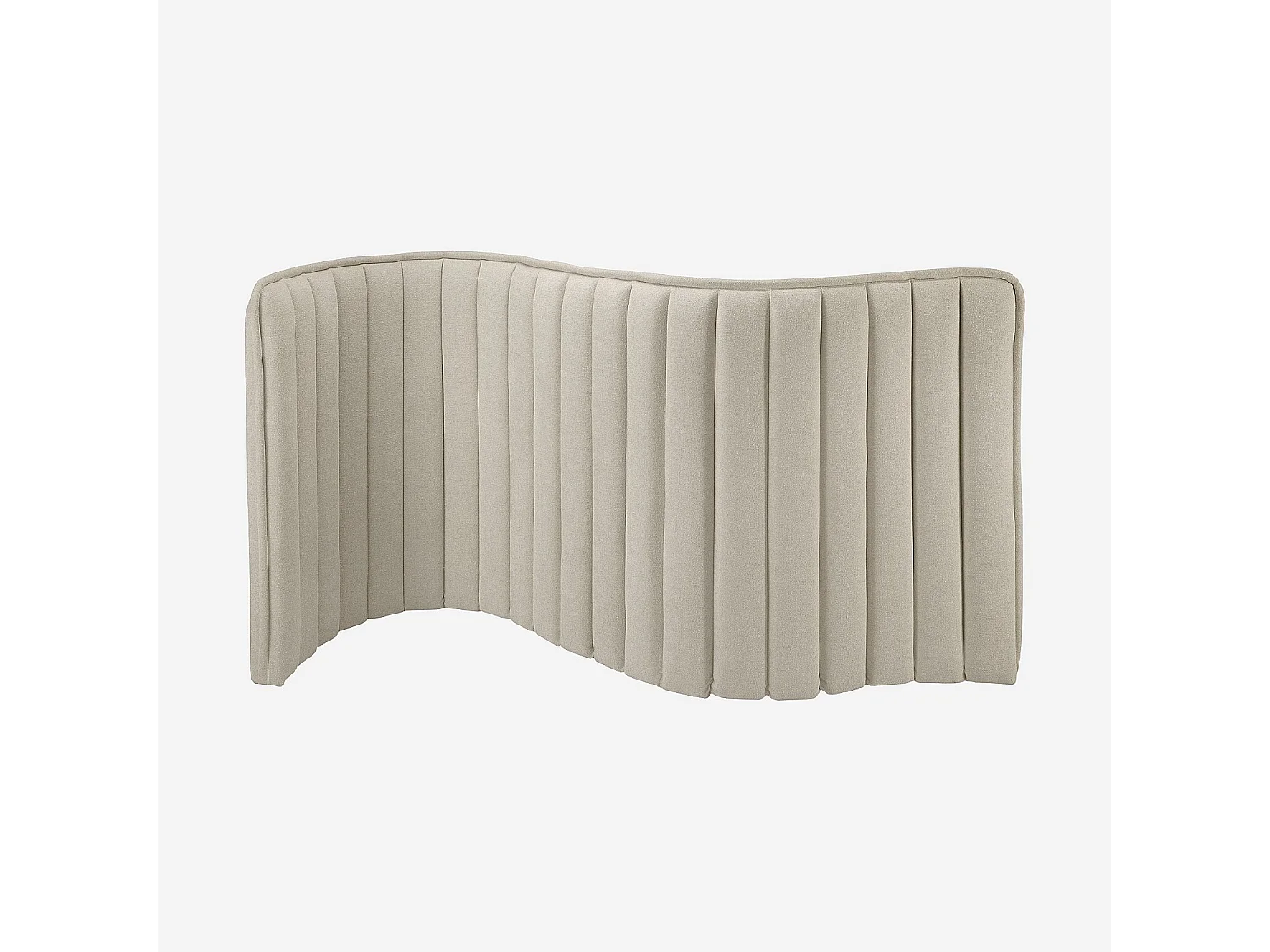 Tête de lit en tissu 244 x 102 cm - Crème