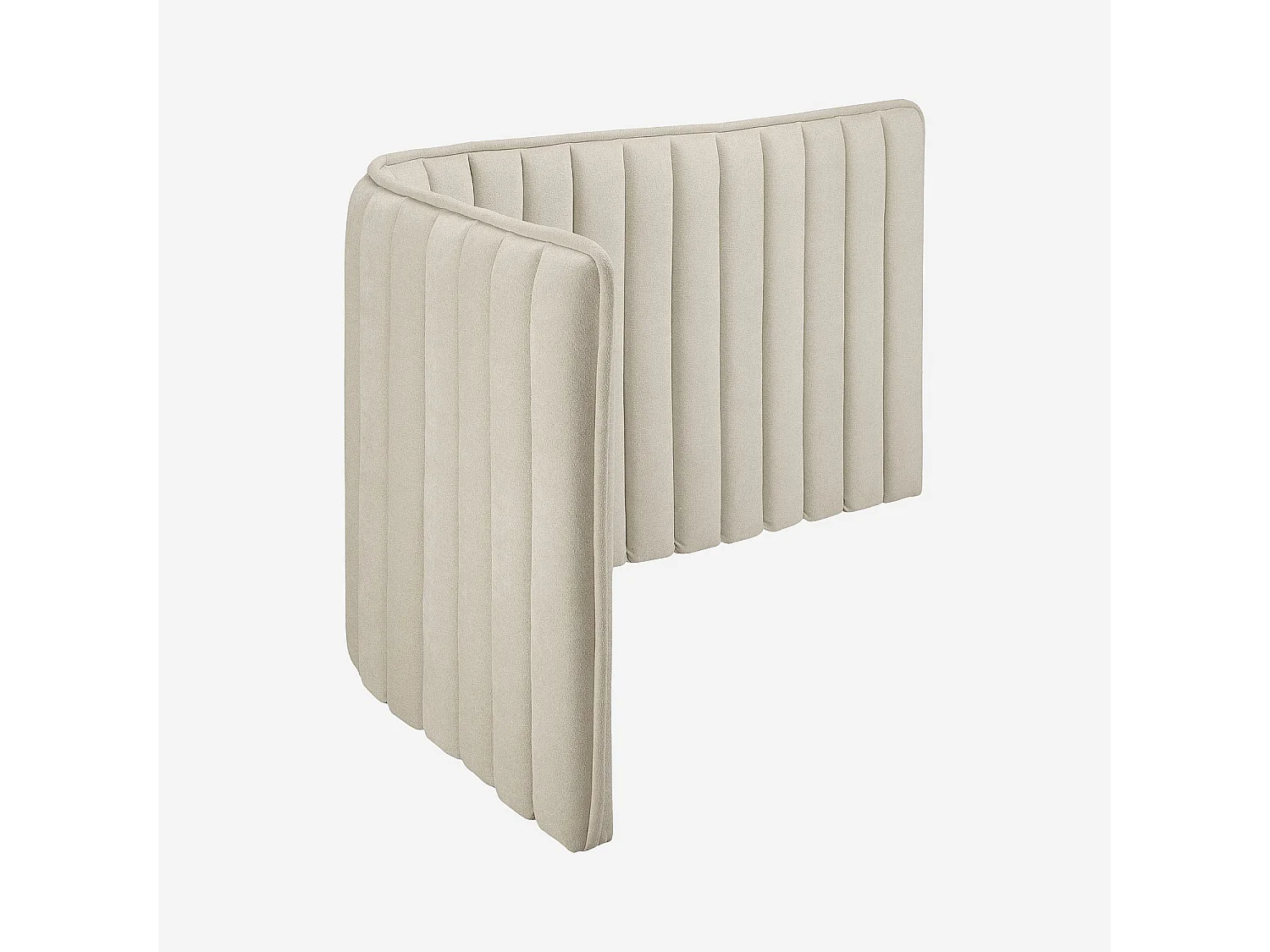Tête de lit en tissu 244 x 102 cm - Crème
