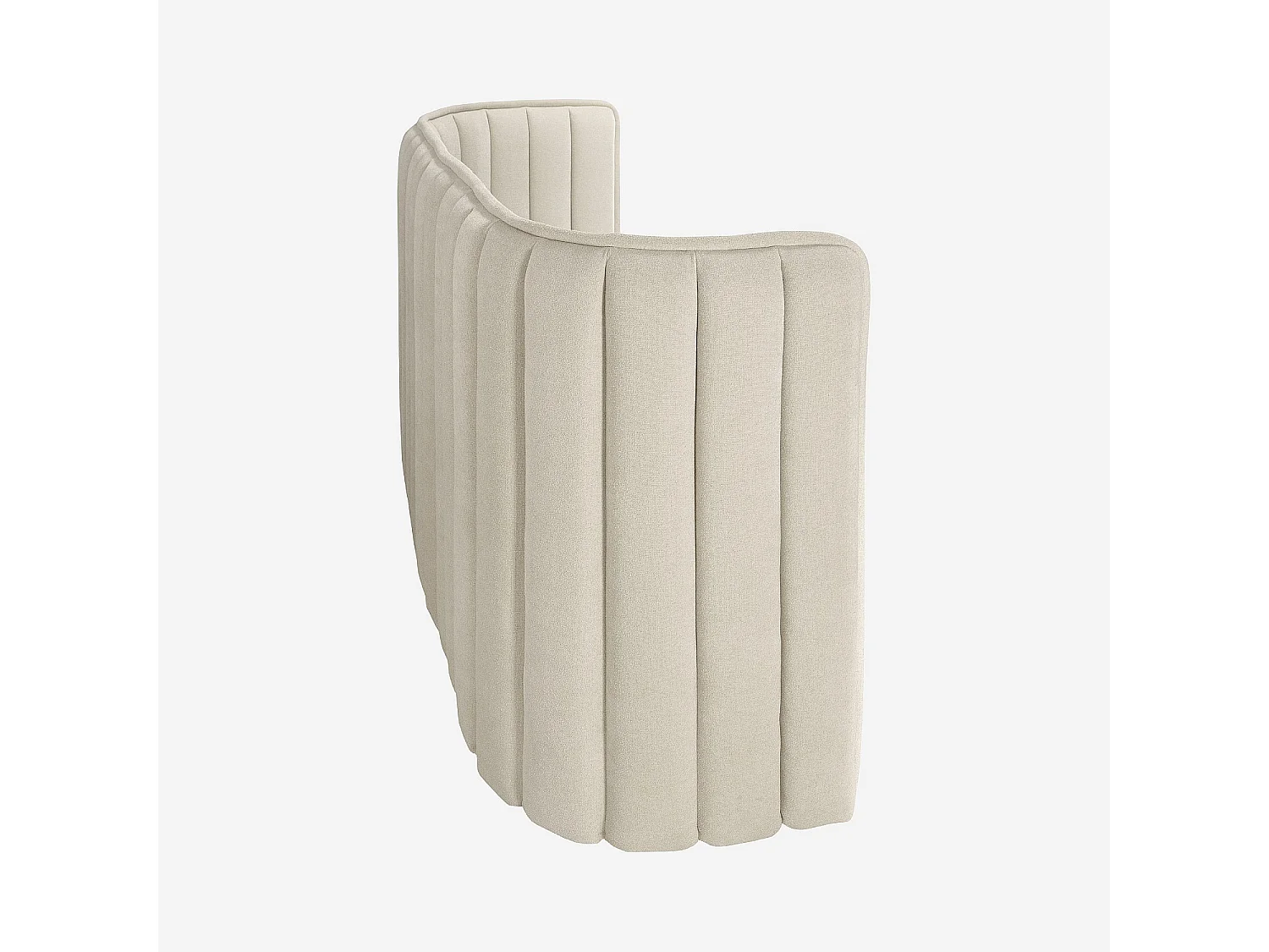 Tête de lit en tissu 244 x 102 cm - Crème