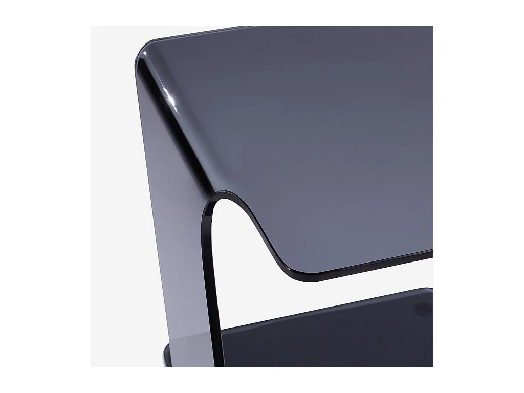 Habitat - Table d'appoint en verre - Gris fumé - Cornuda