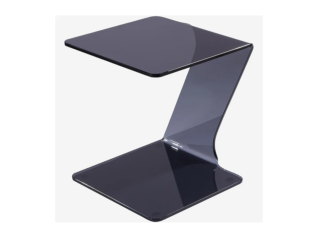 Habitat - Table d'appoint en verre - Gris fumé - Cornuda