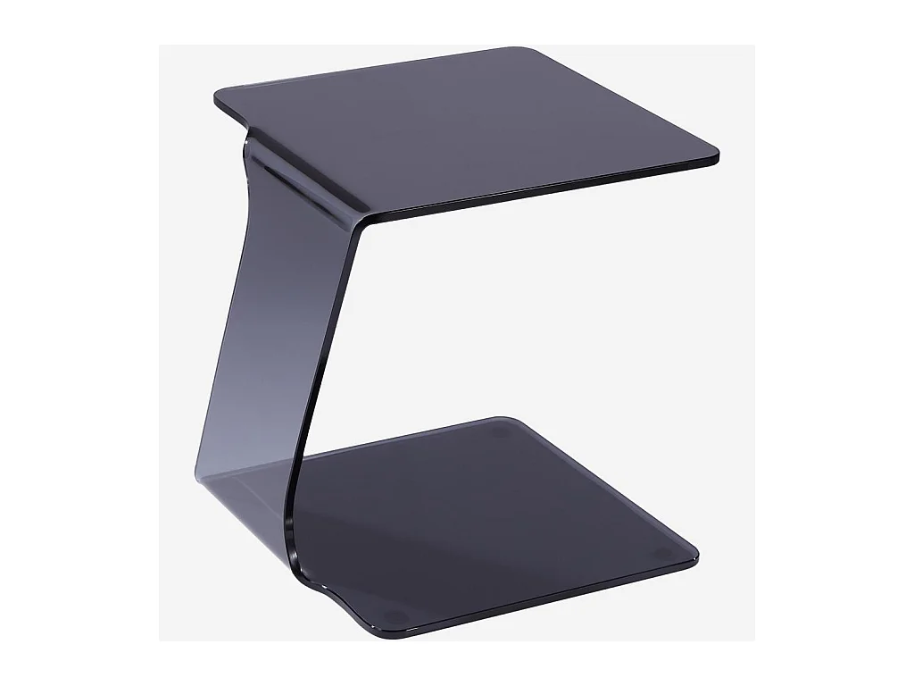 Habitat - Table d'appoint en verre - Gris fumé - Cornuda