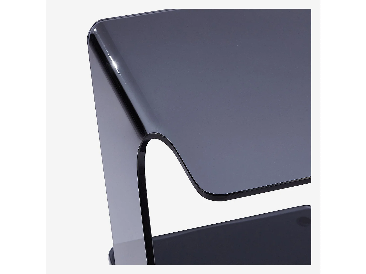 Habitat - Table d'appoint en verre - Gris fumé - Cornuda