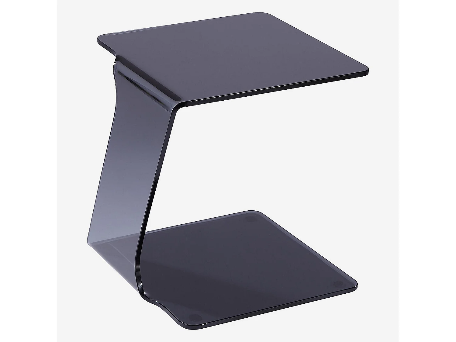 Habitat - Table d'appoint en verre - Gris fumé - Cornuda