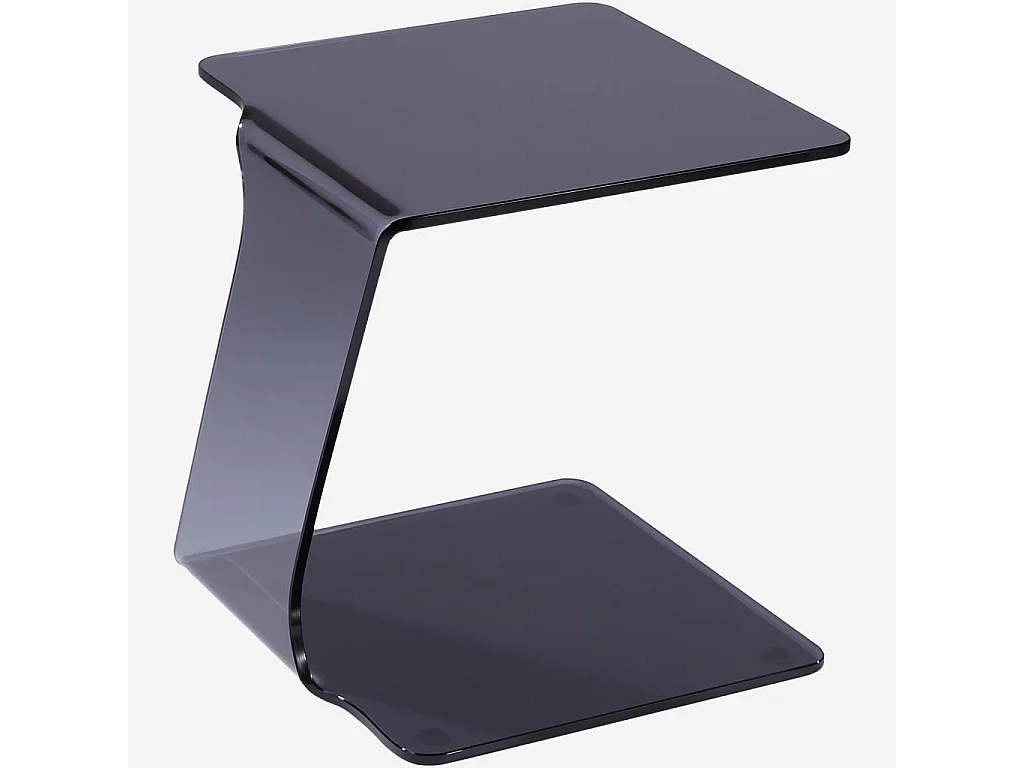 Habitat - Table d'appoint en verre - Gris fumé - Cornuda