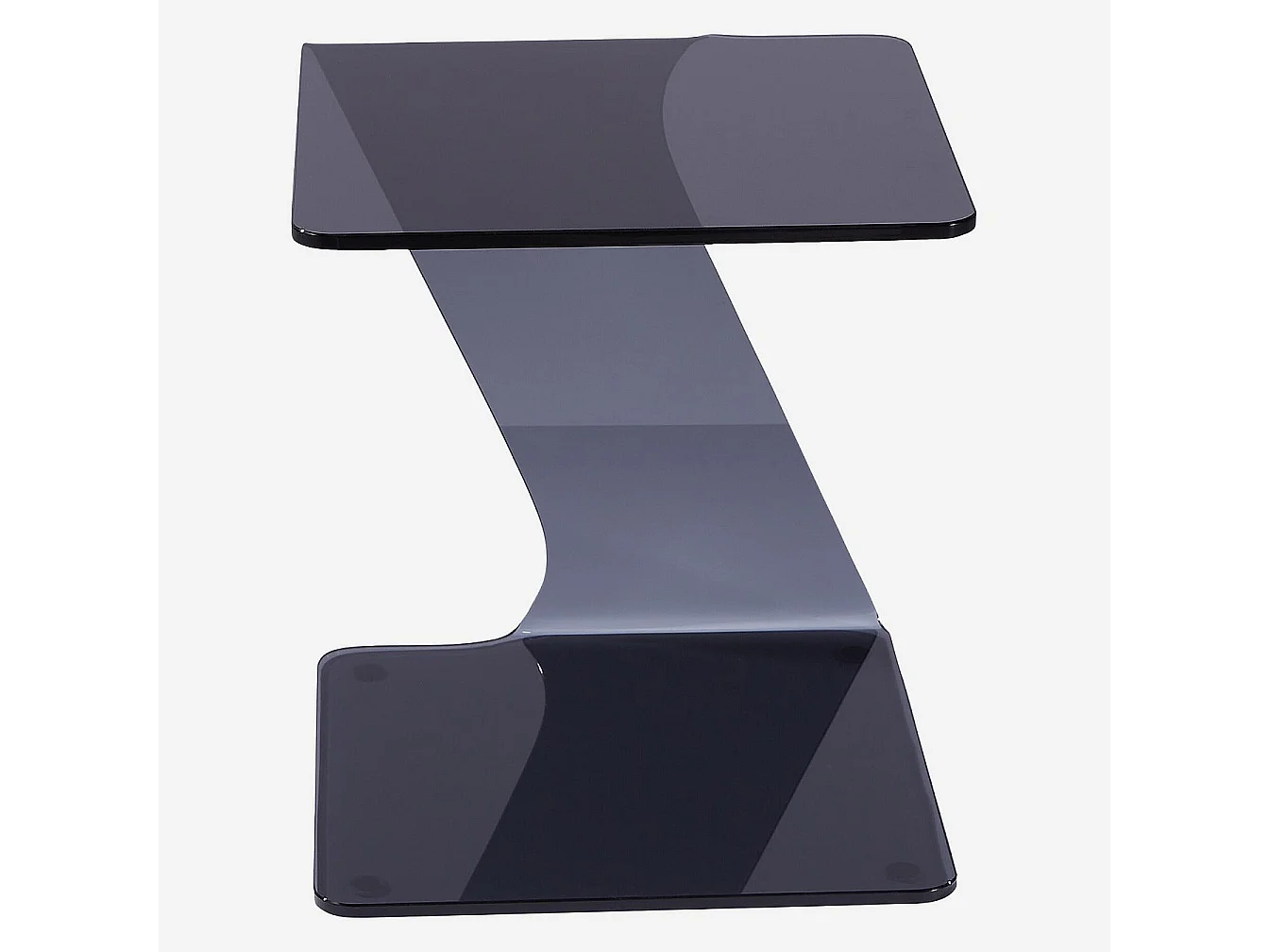 Table d'appoint en verre - Gris fumé