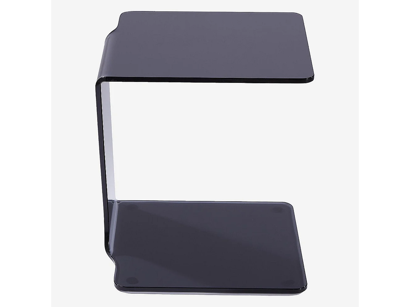 Table d'appoint en verre - Gris fumé
