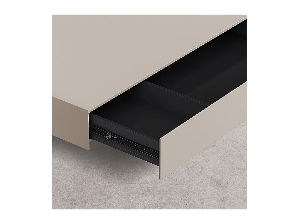 Habitat - Table basse avec tiroir coulissant - Crème - Corato