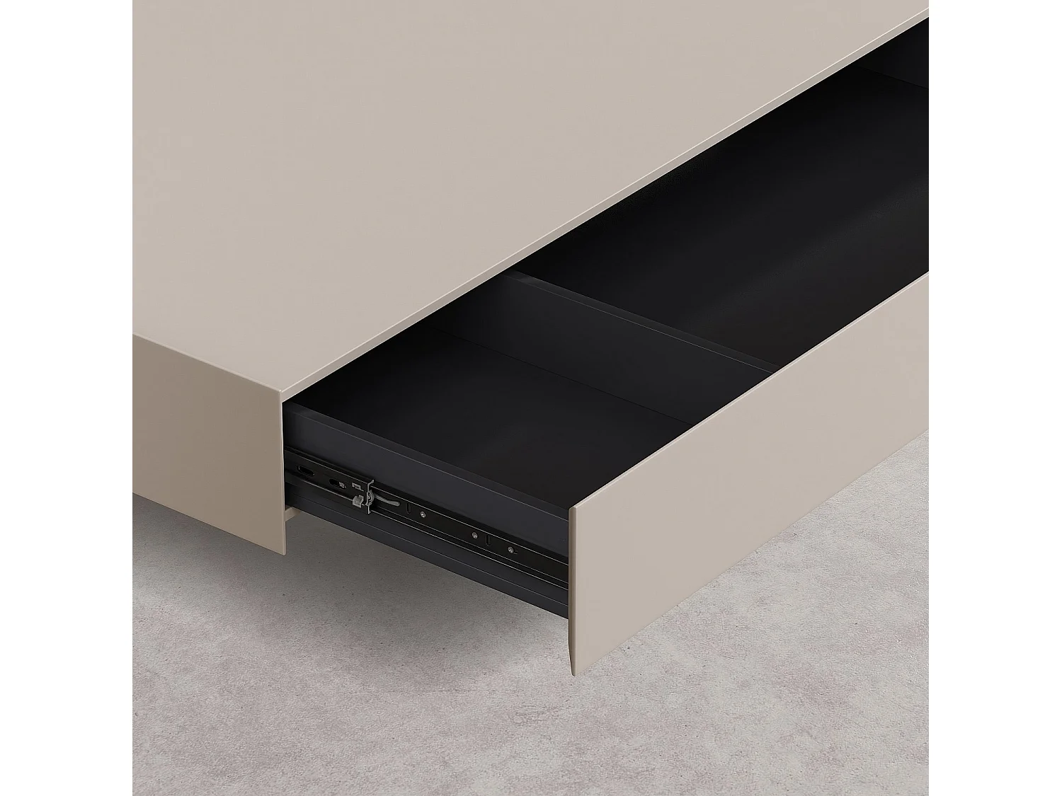 Table basse avec tiroir coulissant - Crème