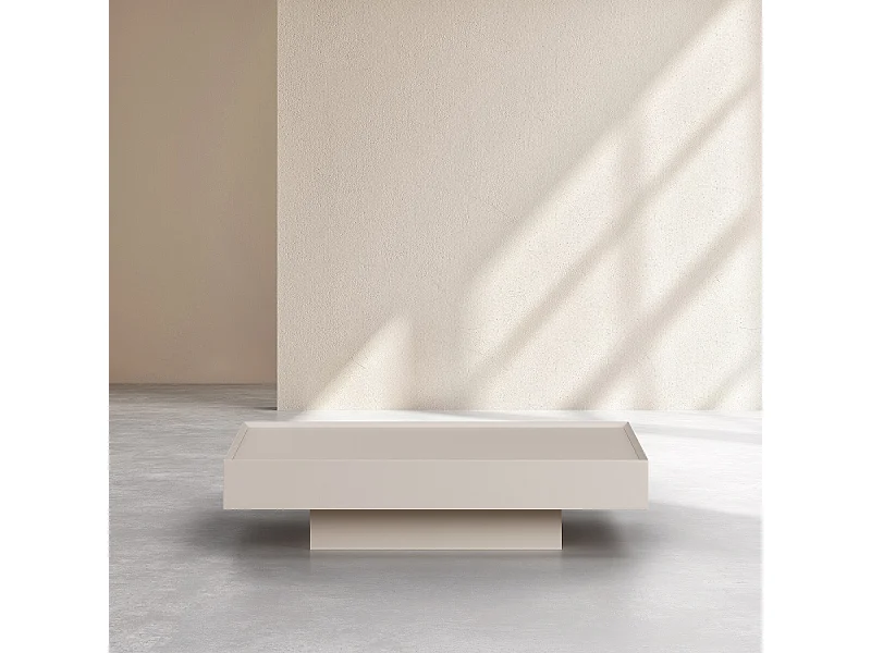 Habitat - Table basse avec tiroir coulissant - Crème - Corato