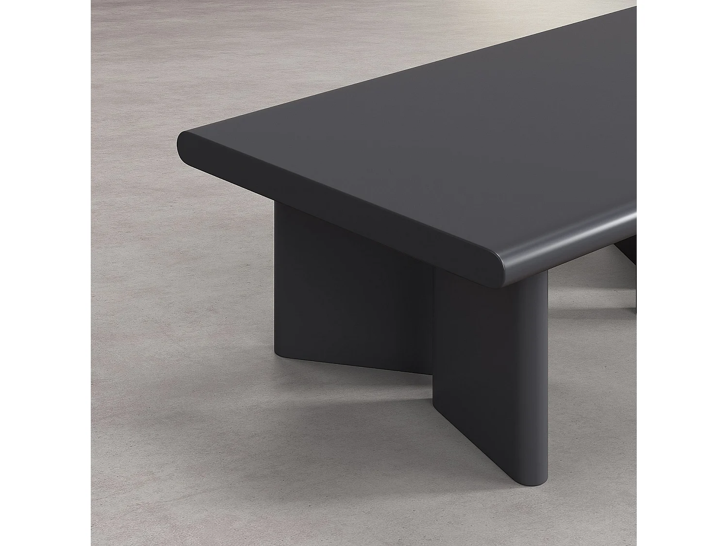 Habitat - Table basse rectangulaire finition mate - Gris anthracite - Vanda