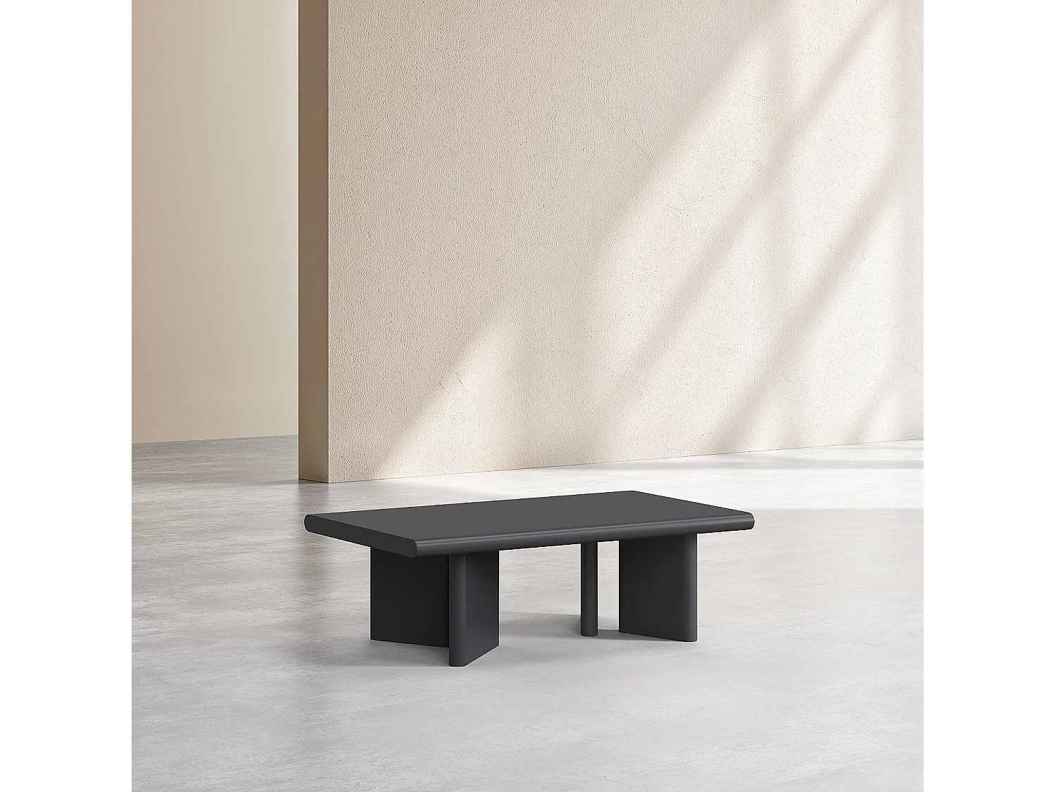 Habitat - Table basse rectangulaire finition mate - Gris anthracite - Vanda
