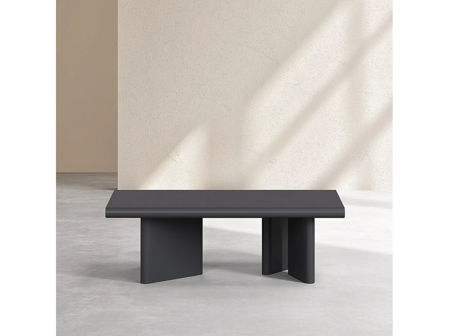 Habitat - Table basse rectangulaire finition mate - Gris anthracite - Vanda