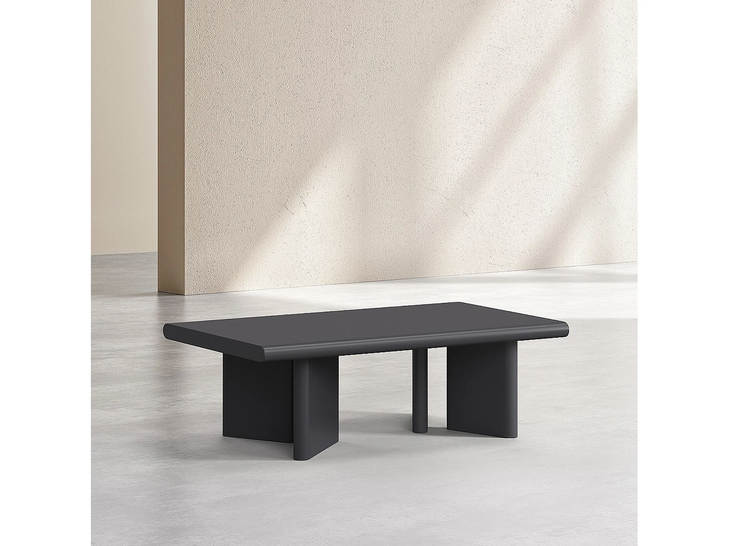 Habitat - Table basse rectangulaire finition mate - Gris anthracite - Vanda