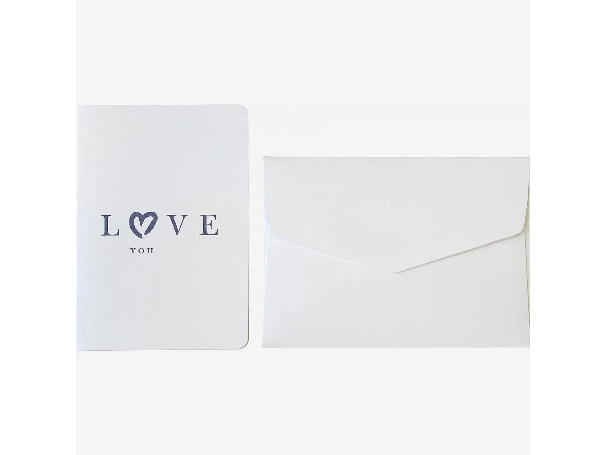Habitat - Carte "love you" avec enveloppe blanche - Design by Floriane Jacques - Verso