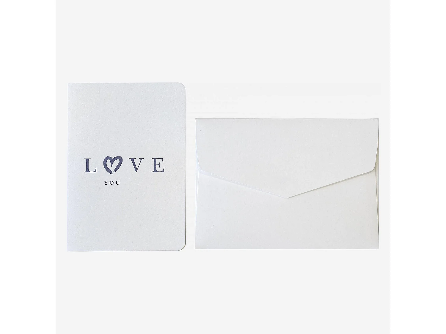 Carte "love you" avec enveloppe blanche - Design by Floriane Jacques