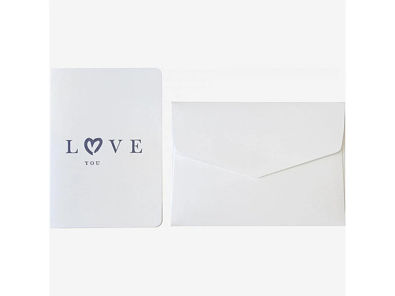 Habitat - Carte "love you" avec enveloppe blanche - Design by Floriane Jacques - Verso