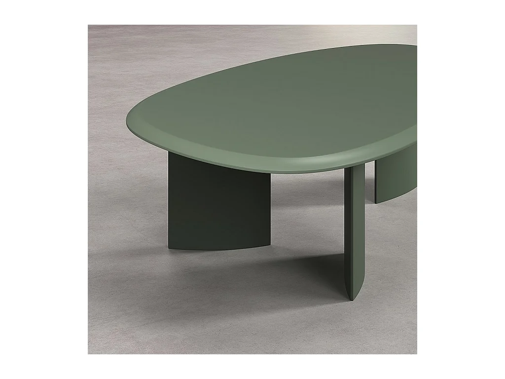 Habitat - Table basse organique finition mate - Vert argile - Amalia