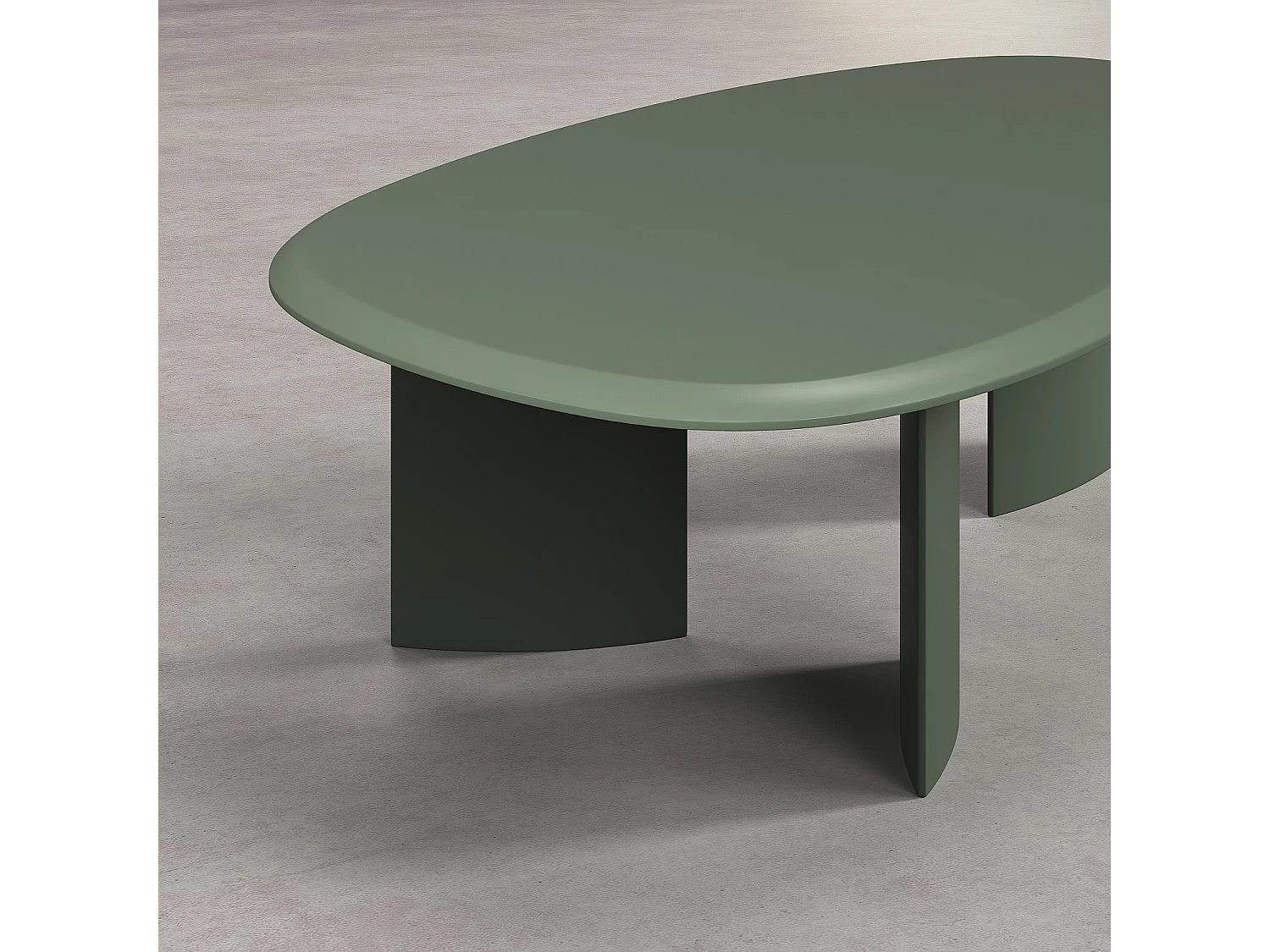 Habitat - Table basse organique finition mate - Vert argile - Amalia