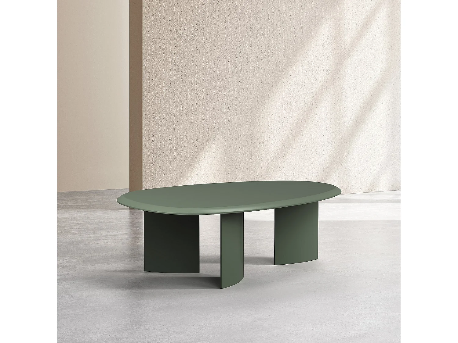 Habitat - Table basse organique finition mate - Vert argile - Amalia
