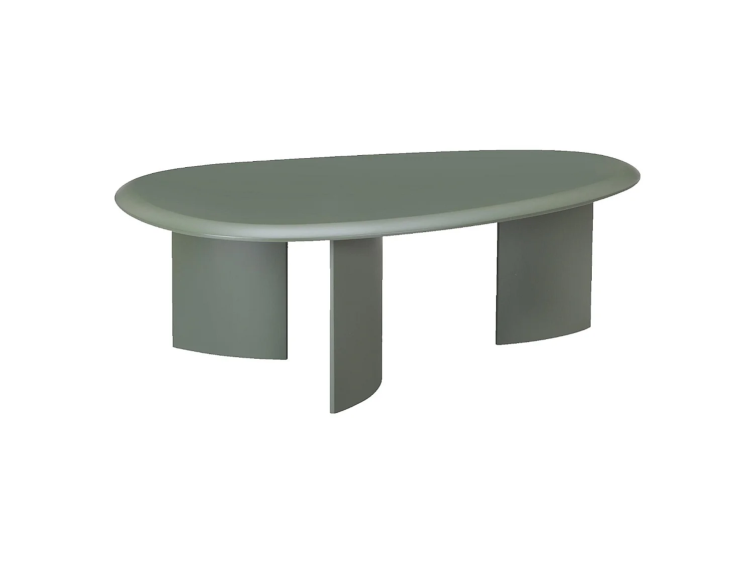Habitat - Table basse organique finition mate - Vert argile - Amalia