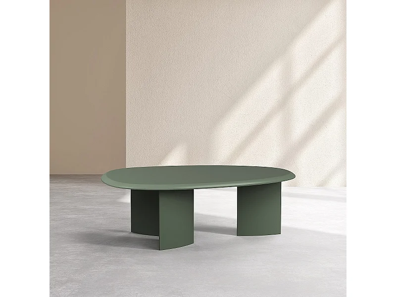 Habitat - Table basse organique finition mate - Vert argile - Amalia