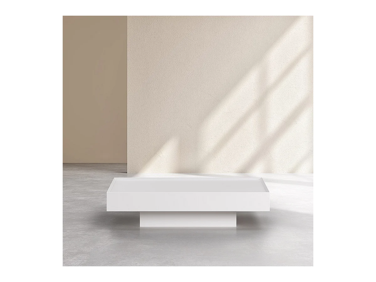 Habitat - Table basse avec tiroir coulissant - Blanc polaire - Corato