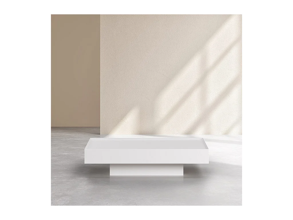 Habitat - Table basse avec tiroir coulissant - Blanc polaire - Corato