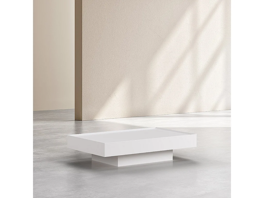 Habitat - Table basse avec tiroir coulissant - Blanc polaire - Corato