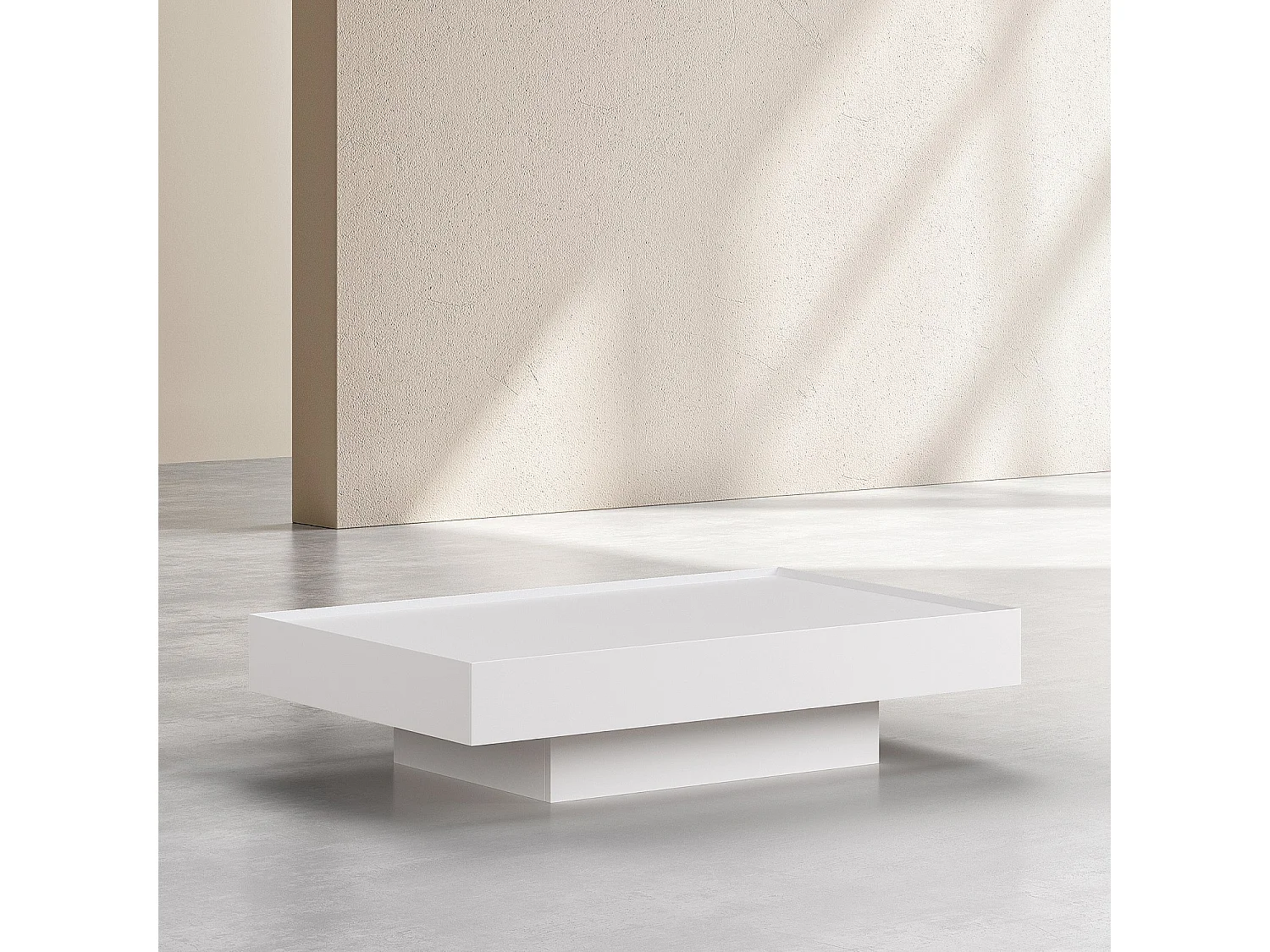 Habitat - Table basse avec tiroir coulissant - Blanc polaire - Corato