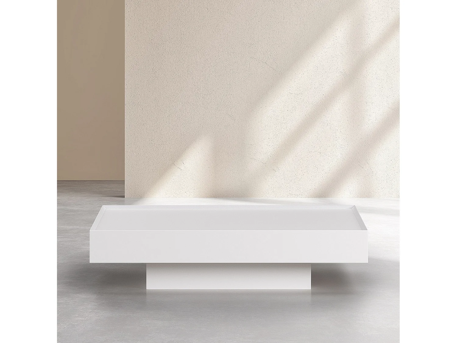 Table basse avec tiroir coulissant - Blanc polaire