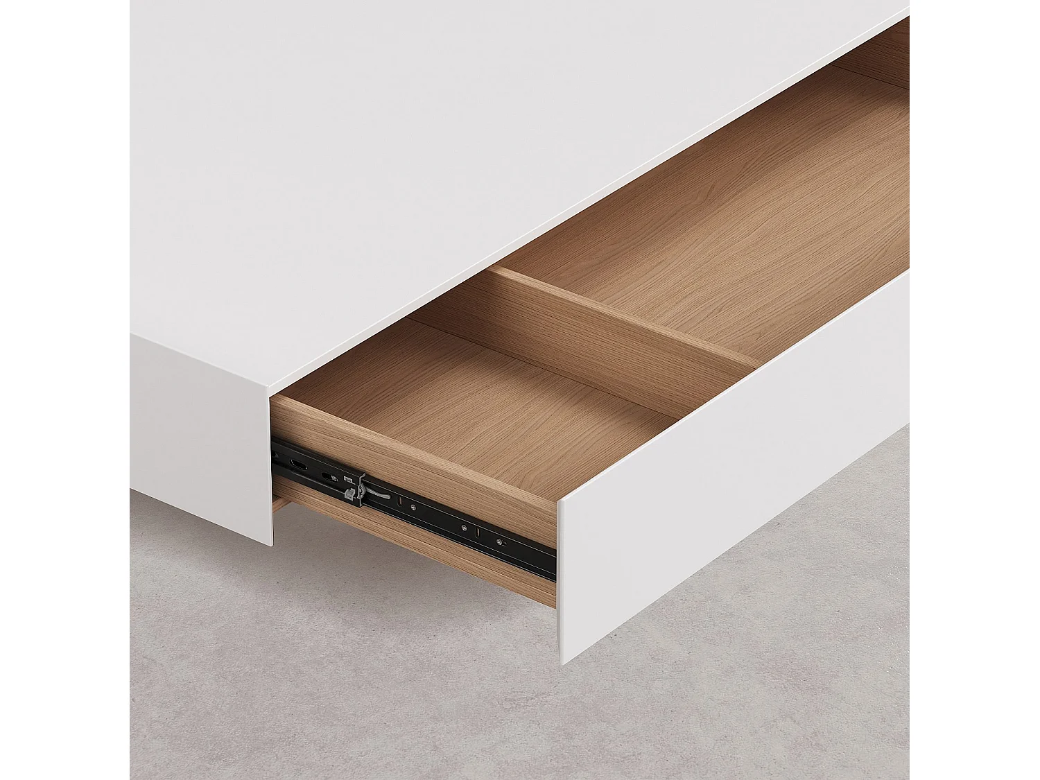 Table basse avec tiroir coulissant - Blanc polaire