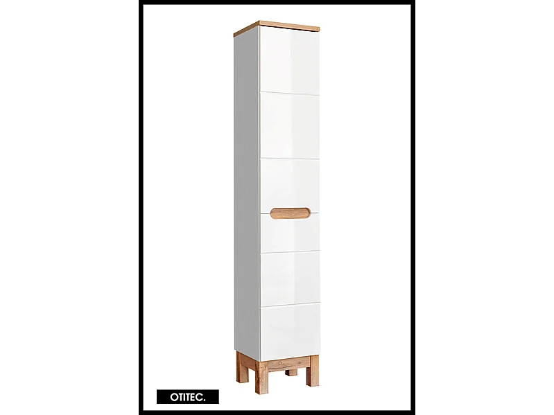 Ensemble meuble de salle de bain - 80 cm - avec vasque à encastrer - avec colonne - BALI WHITE