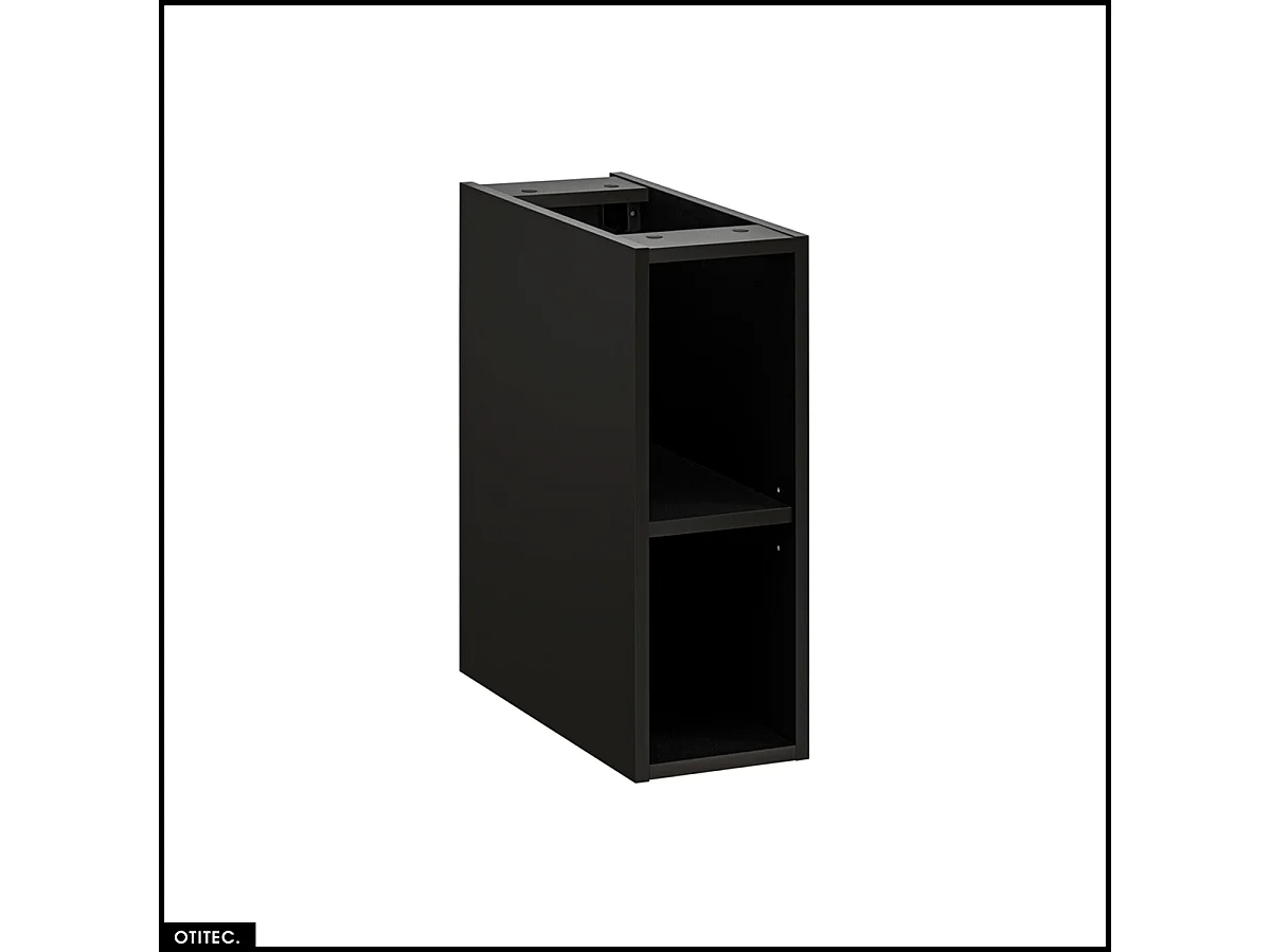 Ensemble de meubles sous vasque - 80 cm - avec Vasque à poser - Cubes et Colonne - Miroir LED - WOTANIA