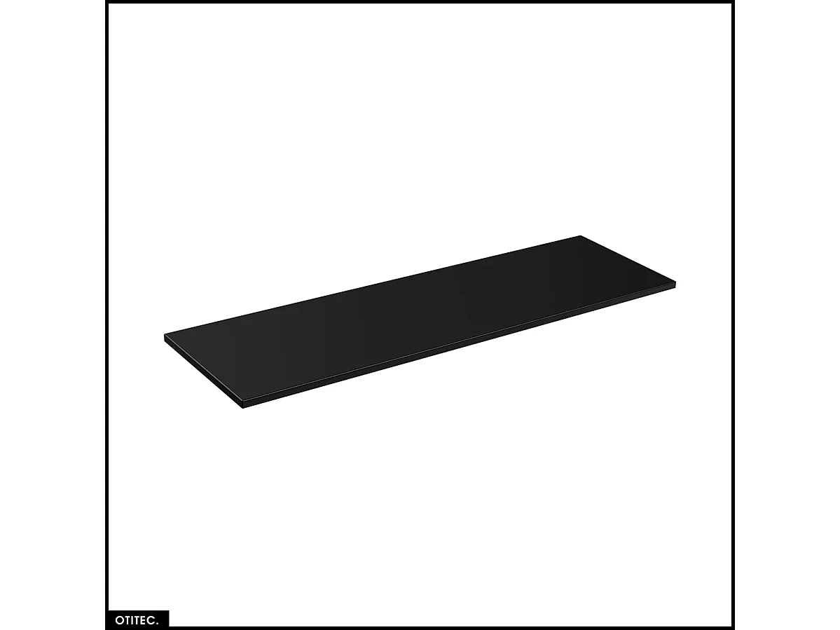 Set de meubles de salle de bain - 180 cm - avec 2 Vasques à poser et Plan - Colonne - 2 Miroirs LED - BOLD BLACK