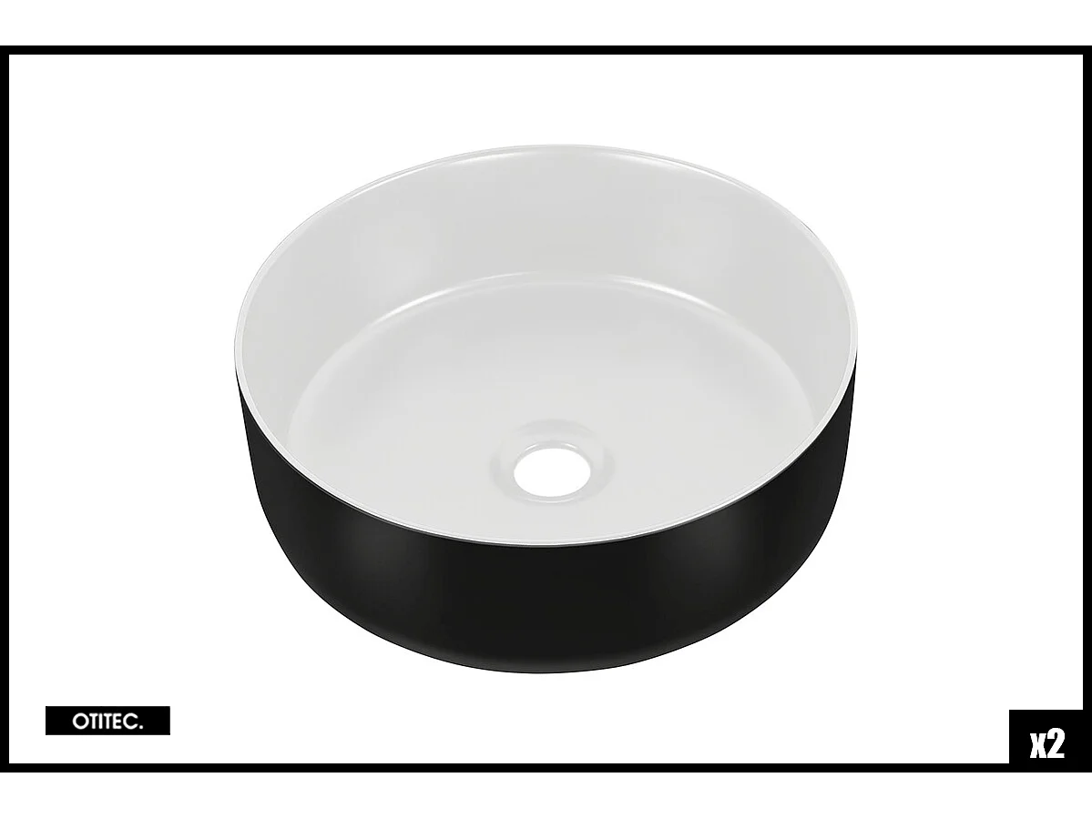 Ensemble meuble de salle de bain - 140 cm - avec plan - 2 vasques à poser - haut meuble - ASTRA