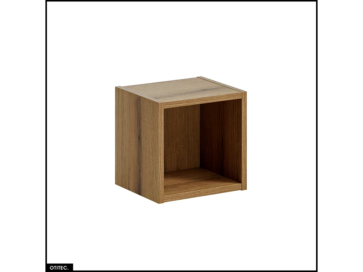 Meuble sous vasque - 80 cm - avec Plan - Vasque à poser - Colonne - Cube - ROSEAU