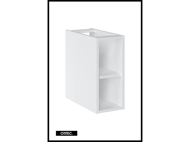 Ensemble de meuble de salle de bain - 140 cm - avec 2 vasques à poser - avec plan - avec colonne et Miroirs - 2 tiroirs - MINO