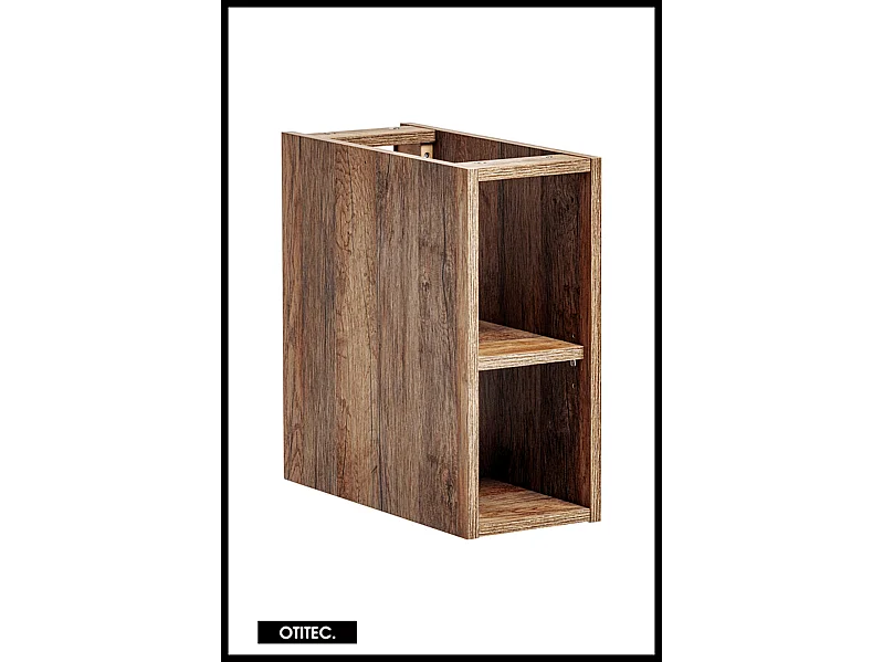 Ensemble de meuble de salle de bain - 180 cm - avec 2 vasques à poser - avec plan - avec colonne et Miroirs - 2 tiroirs - MINO