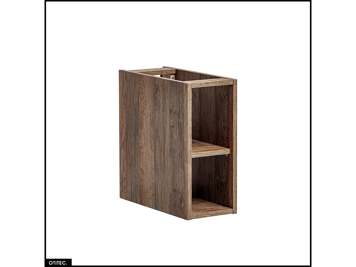 Set de meubles de salle de bain - 180 cm - avec 2 Vasques à poser et Plan - Colonne - 2 Meubles Miroirs LED - BOLD TAUPE