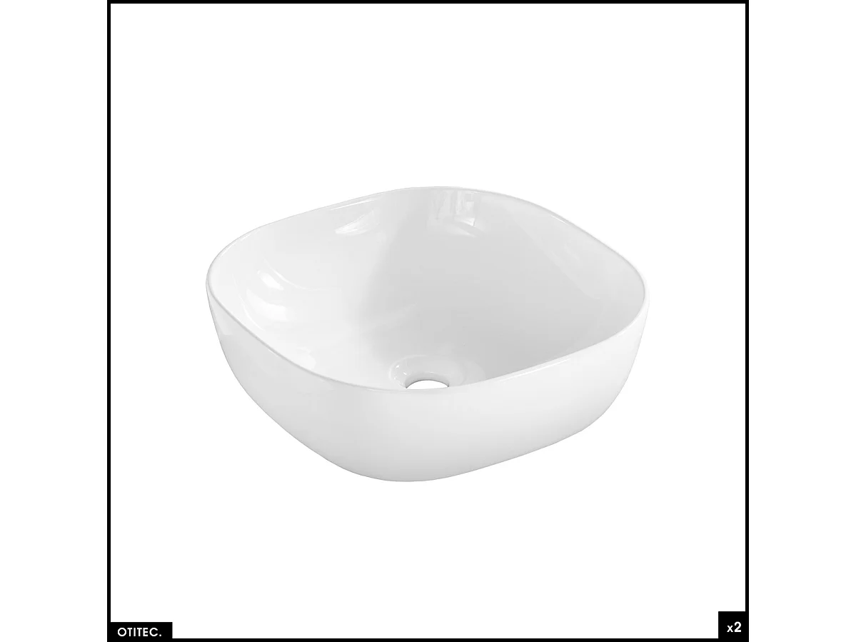 Set de meubles de salle de bain - 180 cm - avec 2 Vasques à poser et Plan - Colonne - 2 Meubles Miroirs LED - BOLD TAUPE