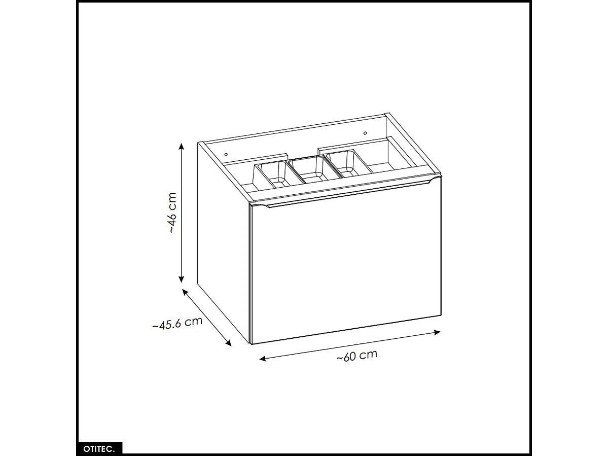 Set de meubles de salle de bain - 140 cm - avec 2 Vasques à poser et Plan - Colonne - 2 Miroirs LED - BOLD BLACK