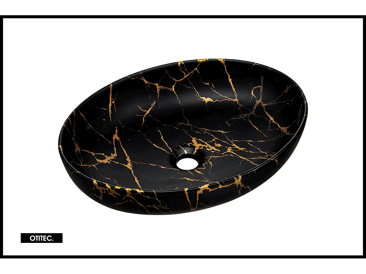 Ensemble de meuble de salle de bain - 90 cm - avec vasque à poser - avec plan - avec colonne - 2 tiroirs - SETTA