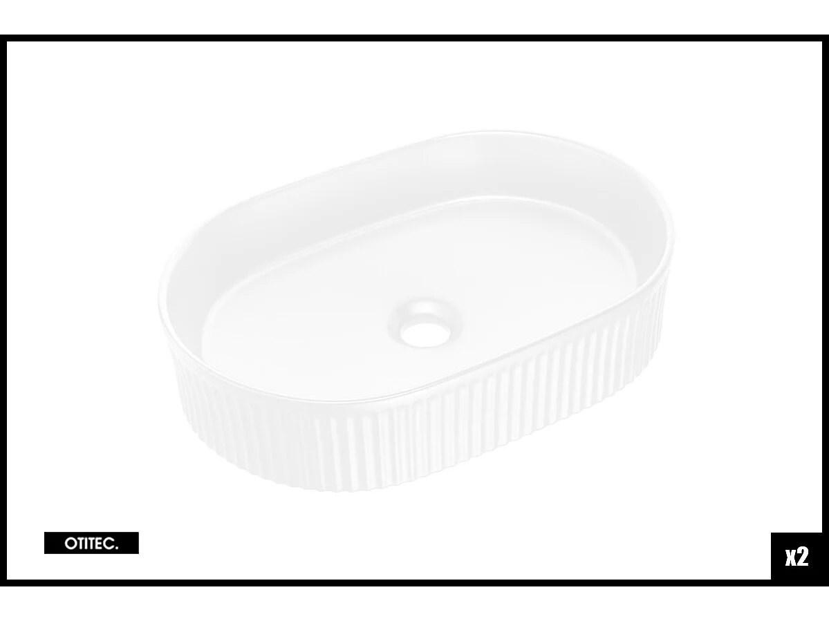 Ensemble de meuble de salle de bain - 140 cm - Noir - avec 2 vasques à poser - avec plan - avec colonne - 2 tiroirs/portes - VOLTA BLACK