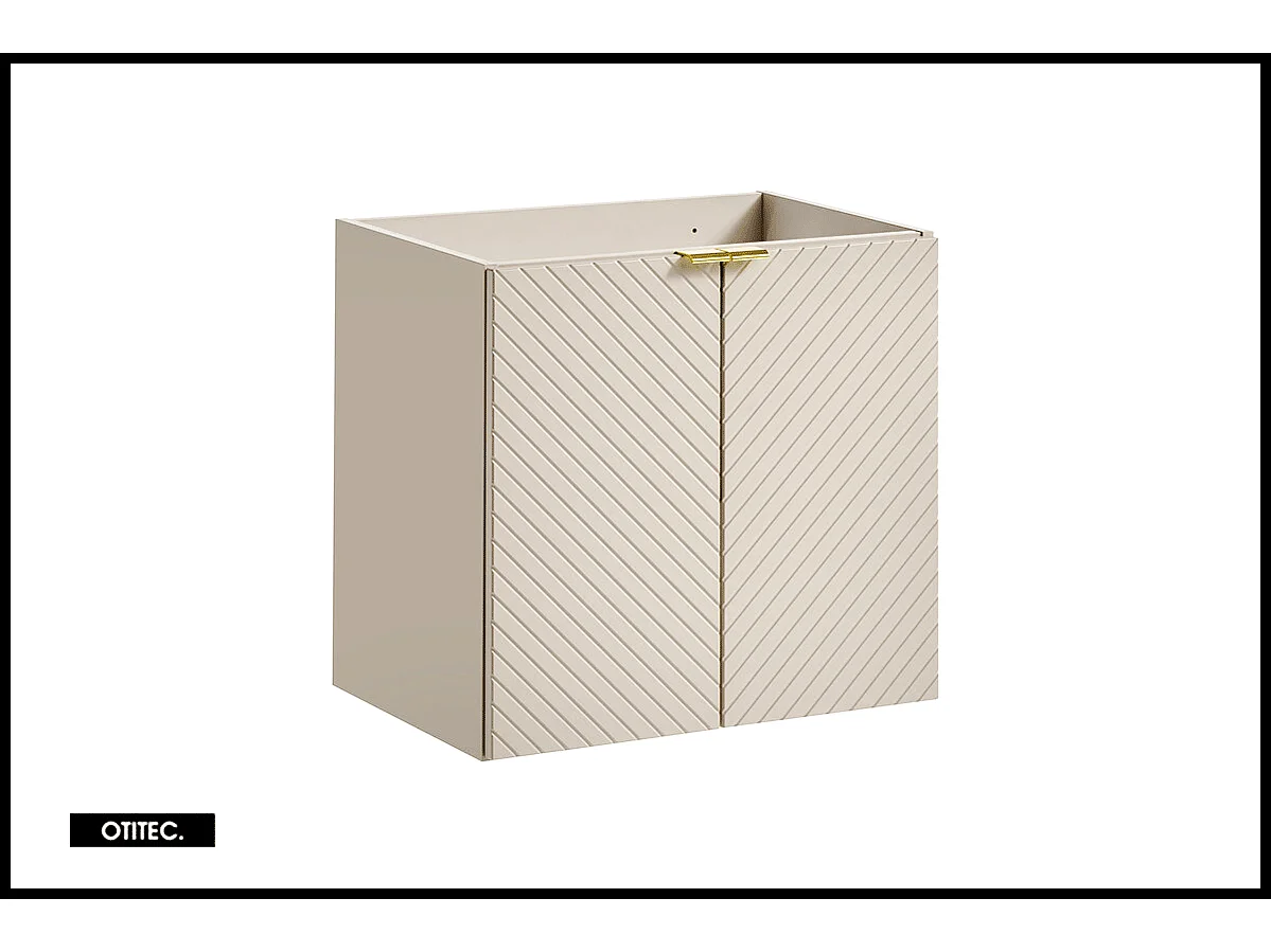 Ensemble de meuble de salle de bain - 120 cm - avec plan et colonne - 2 vasques à poser - 2 tiroirs et 2 portes - DANO